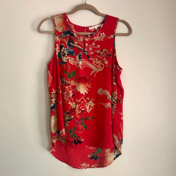 Violet & Claire Tops - Violet + Claire Red Asian Style Tank Blouse